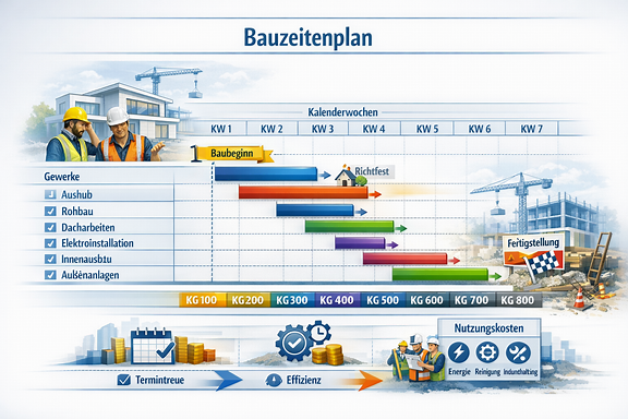 Bauzeitplan und Terminplanung im Überblick